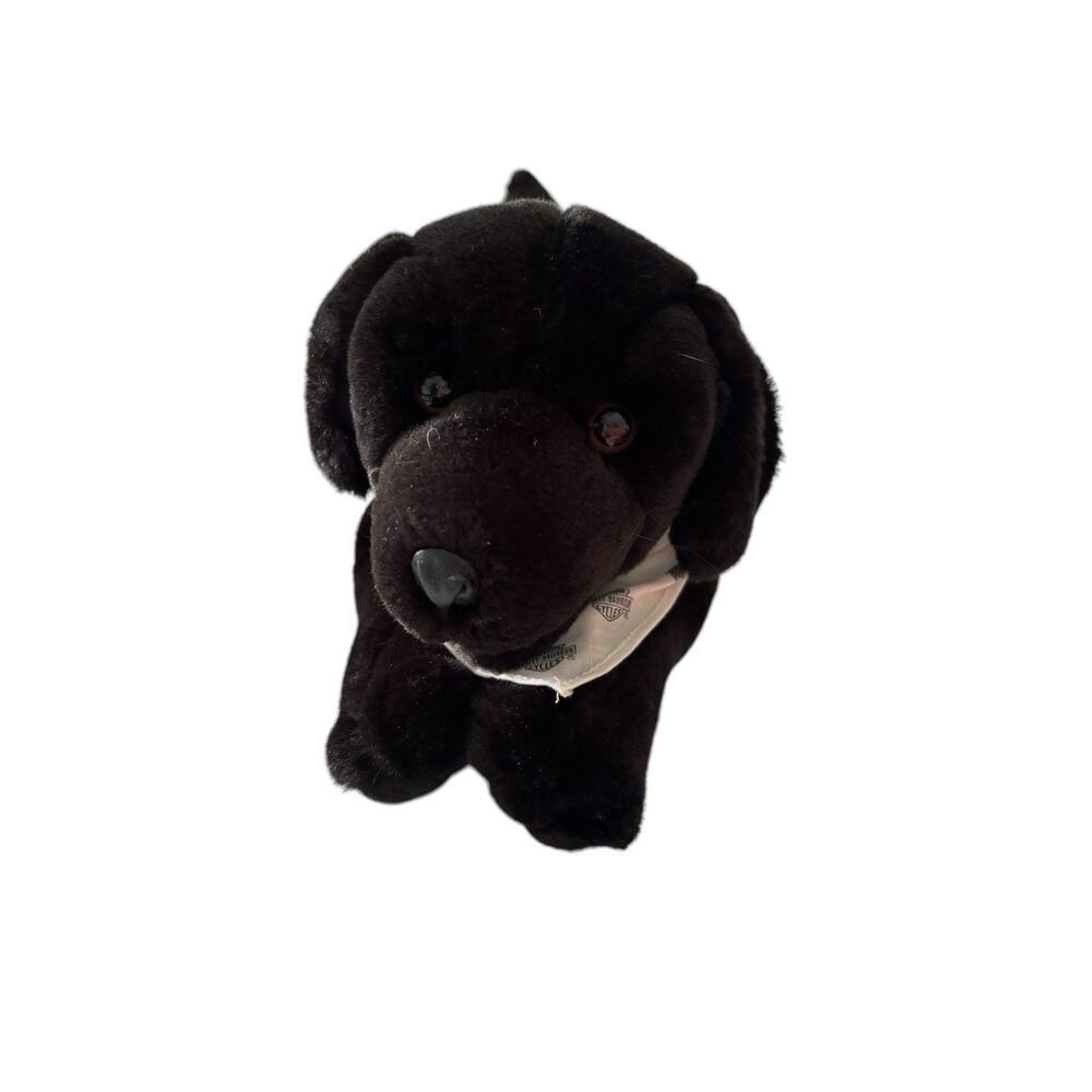 Harley Davidson black lab puppy Dog plush 15” Stuffed animal realistic 2004